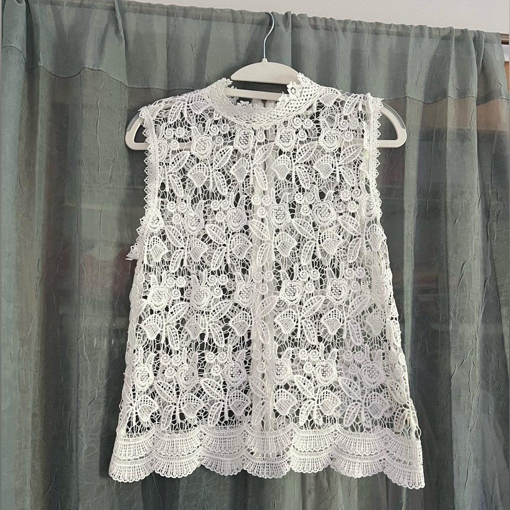 Chance or Fate White Lace Blouse